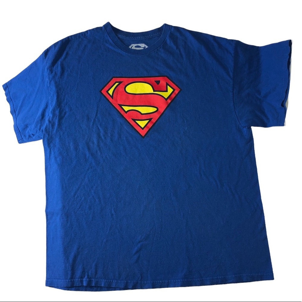 𝅺Superman Graphic Cotton Tee Blue XXL